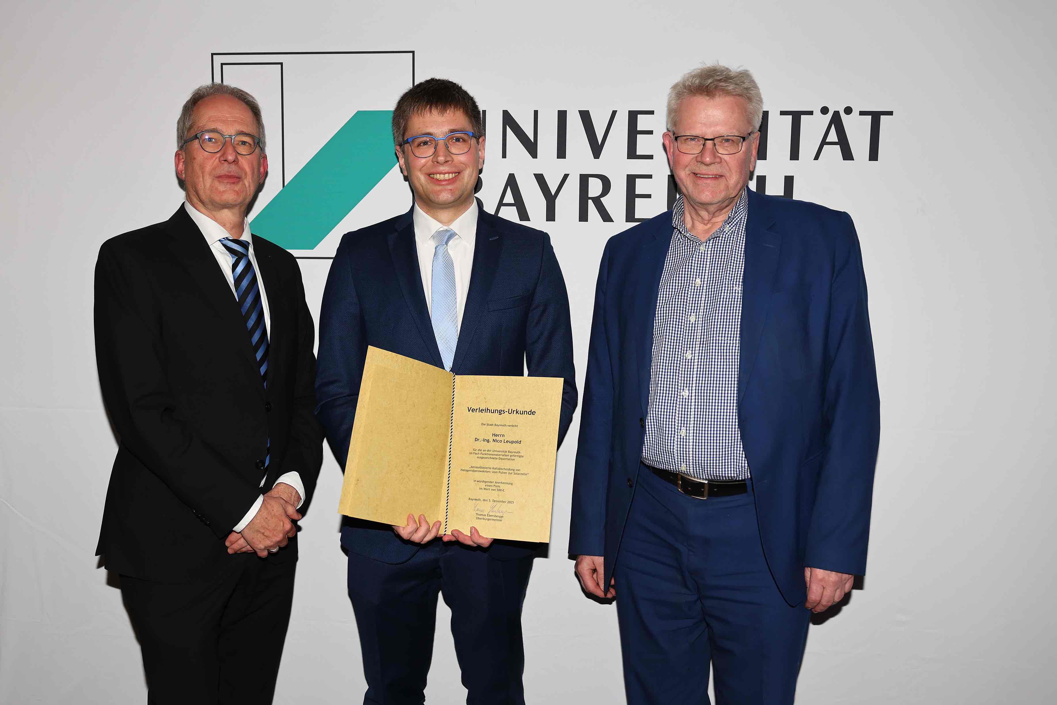 Bild: Preis der Stadt Bayreuth, Dr. Ing. Nico Leupold